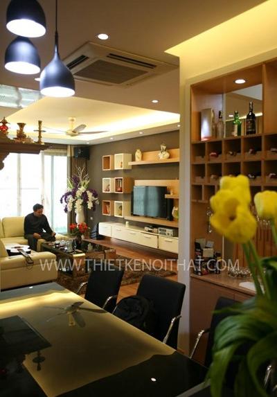 Thi công nội thất chung cư hiện đại tại Mandarin Garden - Chị Hiền