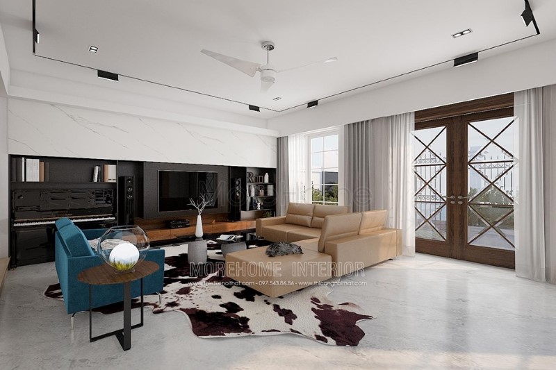 Thiết kế nội thất biệt thự hiện đại đẹp tại Vinhomes Riverside Thiết kế nội thất biệt thự Vinhomes Riverside Long Biên Hà Nội