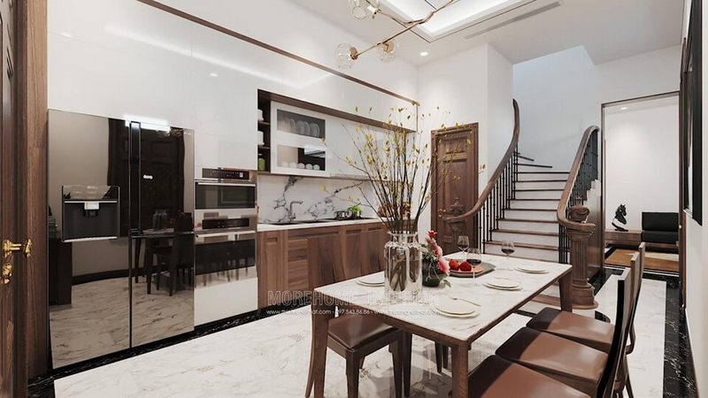 của bạn Mẫu tủ bếp gỗ công nghiệp của viện tủ gỗ óc chó sẽ làm cho không gian bếp của bạn trở nên hiện đại và sang trọng.